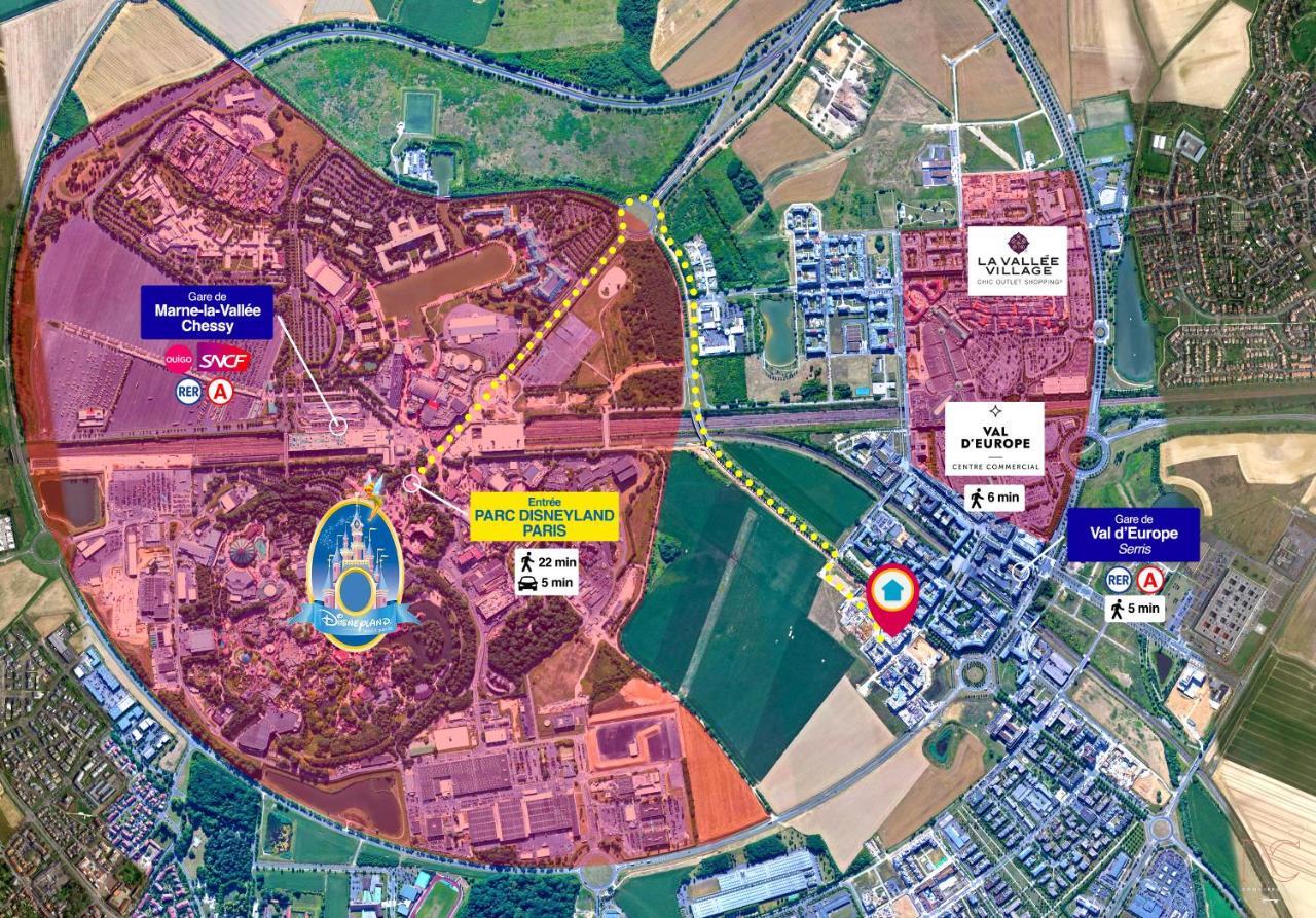 Disneyland-Paris 4 Pers, Parking, Wifi, Chessy  Eksteriør bilde